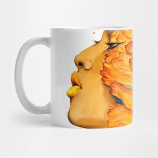 Pheony - Watercolor Floral Black Girl Painting Mug